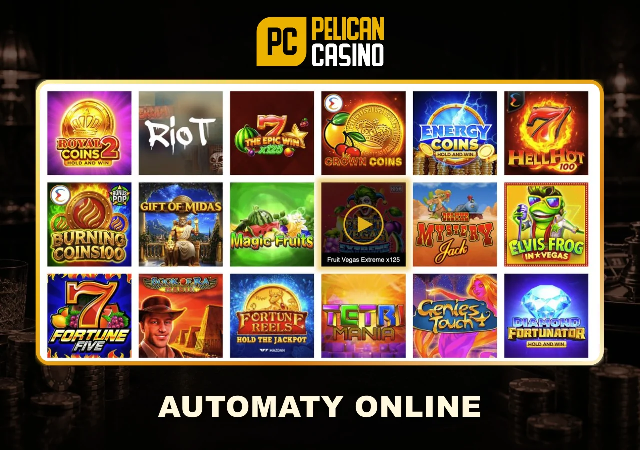Automaty online dostępne w Pelican Casino
